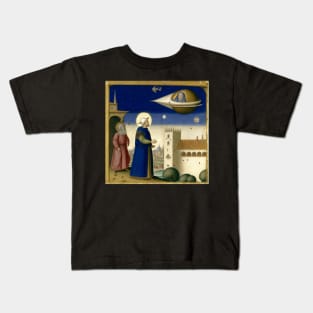 Look Up - Funny Medieval Illumination Anachronism History Kids T-Shirt